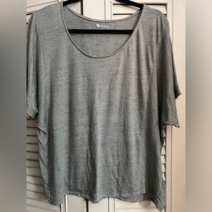 Gray Boxy Crew Neck T-Shirt
